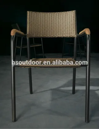 PE Rattan cheap dark Brown rattan chairs outdoor furniture