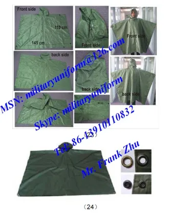 Military Camouflage Raincoat Poncho Poncho Liner
