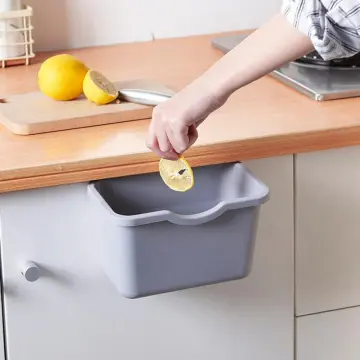 Kitchen Accessories Cabinet Hanging Portable Trash Can Rubbish Container Storage Boxes Cupboard Hanging Cans Garbage Organizer