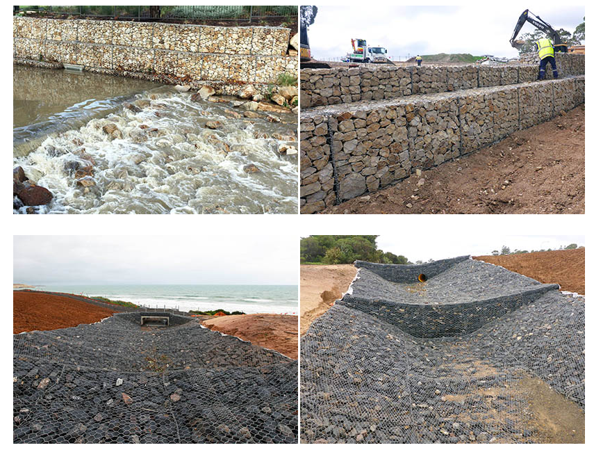Gegalvaniseerde Gabion Matras Riverbank -keermuur