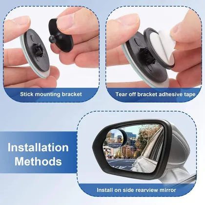 Wholesale Small Round Mirrors 360 Degree Clear Blind Spot Car Mirrors