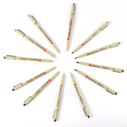 Tube Pen Art Hand Drawing Line Sketch Set