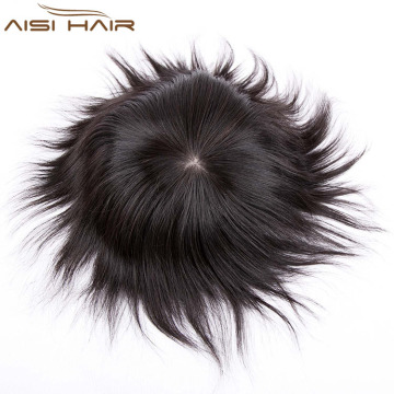 Aisi Hair 2018 New Style 100% Natural Indian Human Hair Price List , Toupees For Black Men