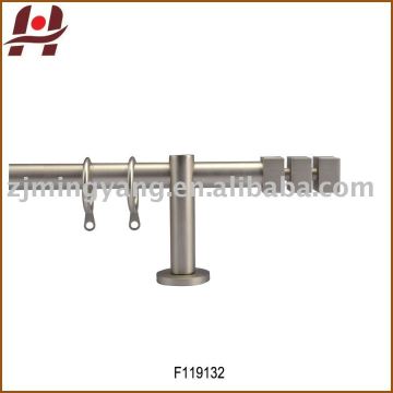 F119132 metal iron aluminium stainless steel brass plated plain twisted extensible telescopic window curtain poles rods pipes