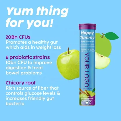 Weight Loss Low Sugar Green Apple Effervescent Tablets