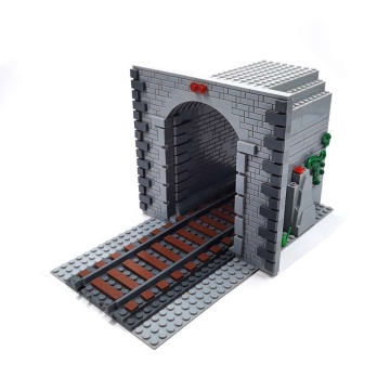 Stemedu MOC Bricks Creative City Train Tunnel Building Blocks