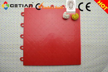 Red Comfortable Pp Volleyball Court Flooring, Suspended Modular Sports Floor
