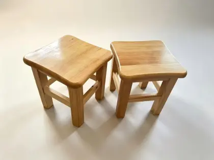 Natural oak Chinese benches are durable solid wood