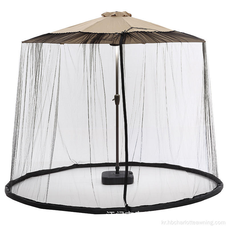 안뜰 조정 가능한 정원 우산 폴리 에스테르 모기 그물