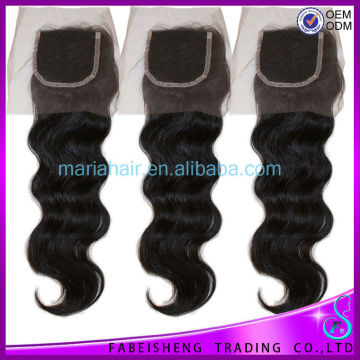 Body Wavy Hair Closure Piece Virgin Peruvian Hair Lace Closure