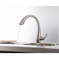 Deck mounted kitchen flexible faucet with single handle