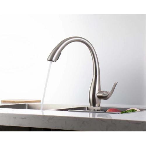 Kitchen Faucets Cold Water Red Kitchen Faucet with Flexible Silicone Pipe