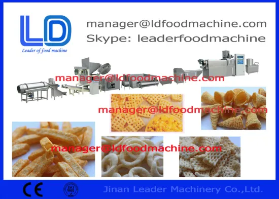 Fried Flour Bugle / Chips Snacks Pellets Machine , Food Production Line
