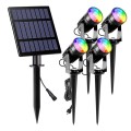 4 en 1 Pathway Garden Pathway Solar LED Spotlight