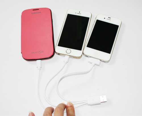 3in1 USB charging cable for Iphone4, 5 & android phones usb charger cable