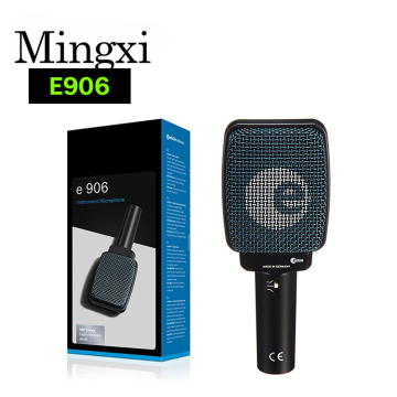 E906 Mikrofon Dinamis Supercardioid Profesional untuk Gitar, Kinerja Panggung, dan Rekaman Langsung