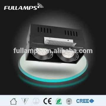 FR1055 double head 2*10W dimmable led ceiling grille lighting,45degree beam angle