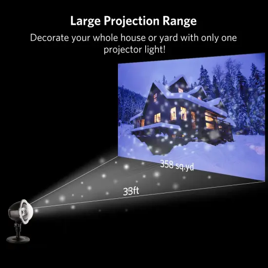 Snowflake Moving Patterns LED Landscape Lights