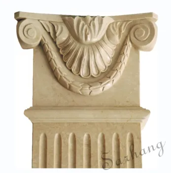 Beautiful marble art column cap