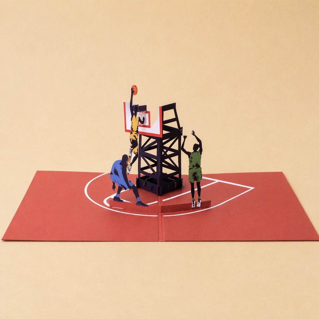 3D Basketball Pop Up Greeting Card