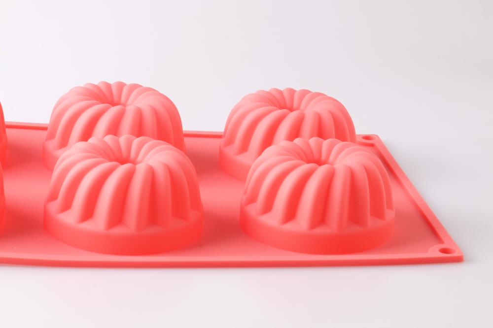 6 capacity flower silicone baking mold