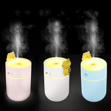 Pelembap Mini LED LED Portable dengan Penyebar Minyak Essential - Humidifier Udara Kereta USB