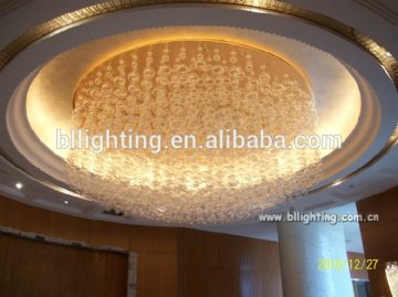Large banquet hall glass ball chandelier