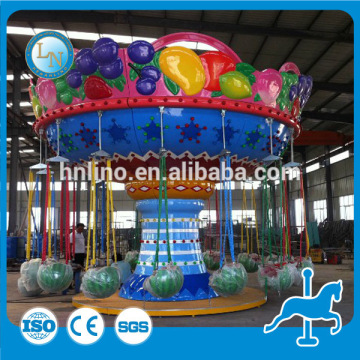 Theme park amusement equipment 16 seats kids fruit swing flying chair ride for sale