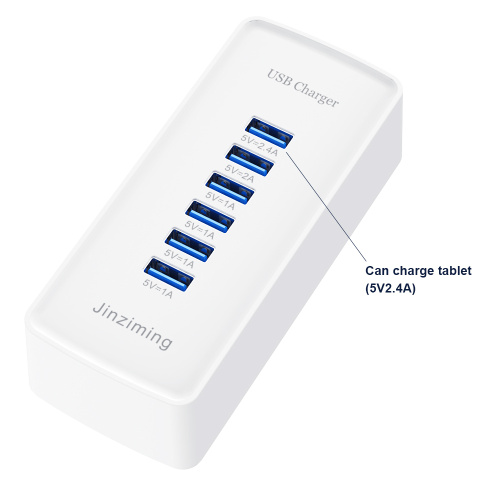 5V2.4A 6-Port 30W Telefon USB Ddesktop Ladegerät