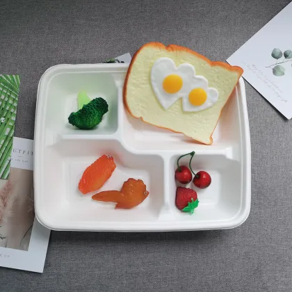 Sugarcane Bagasse Lunch Tray Sugarcane Meat Tray