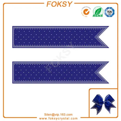 cheer bow strips crystal motif transfers