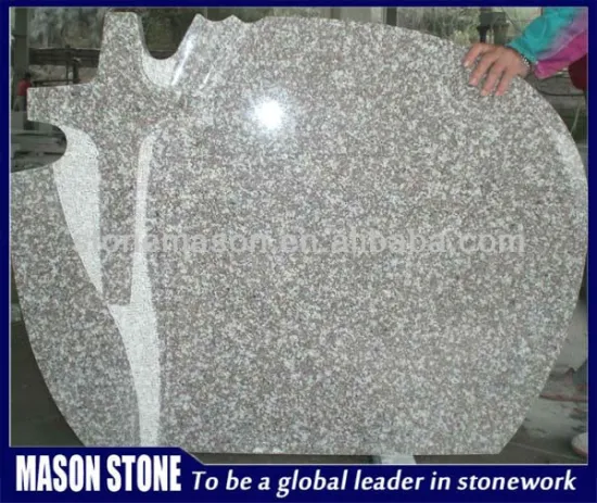 tombstone grey cross engraving slab new design