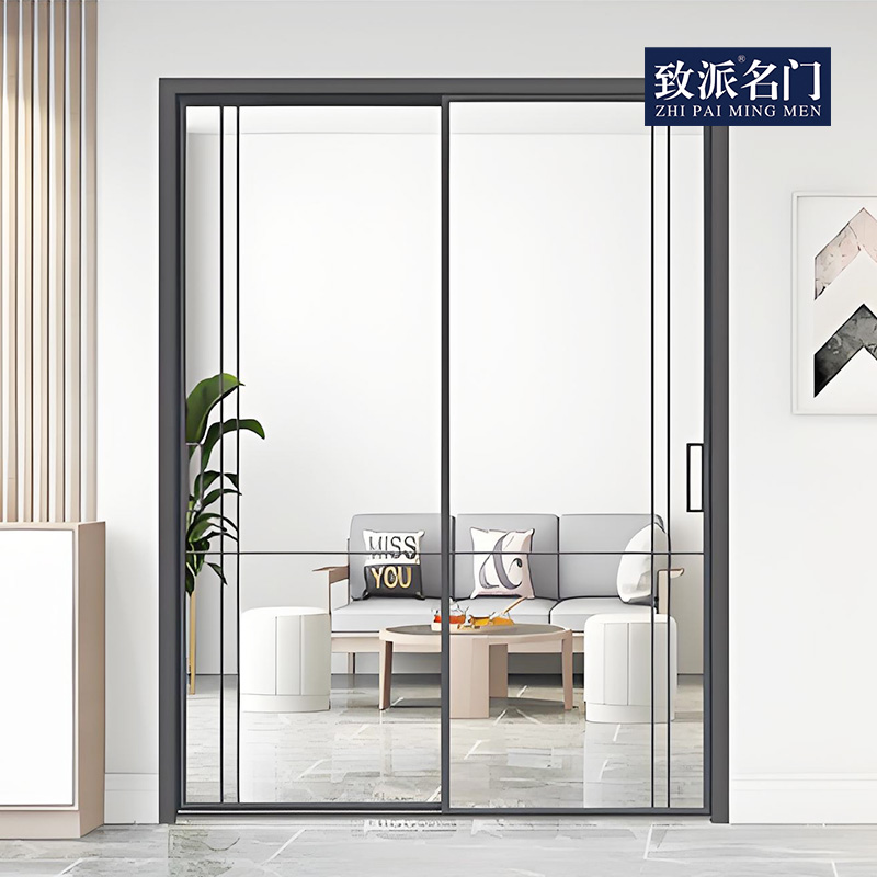 Bathroom partition tempered glass sliding door