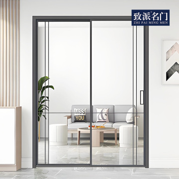 Bathroom partition tempered glass sliding door