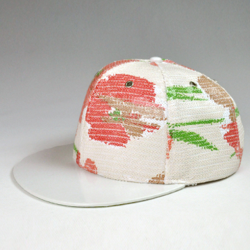 Gorra snapback de lona exclusiva de baja moq con pico de cuero