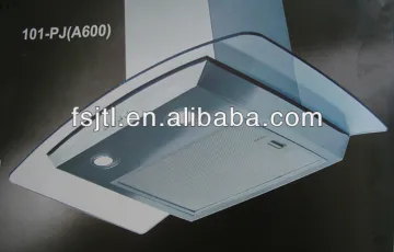 tempered glass wall mounted range hood