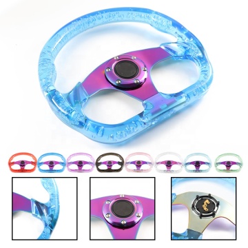 320mm Acrylic Crystal Steering Wheel JDM Racing Sport Bubble Car Part