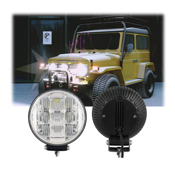7 Inch Round LED Driving Light with ECE R112 Approval, Stainless Steel Bracket, 51W High Beam & Parking Light