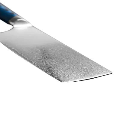 Xiangyun Pattern Damascus Steel Knife with Wooden Handle