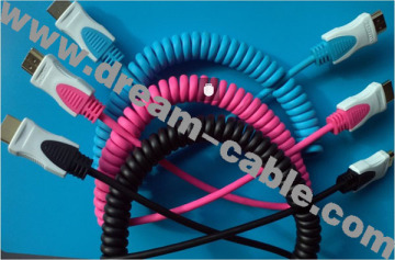 Dual Color Luxury Spring HDMI Cable