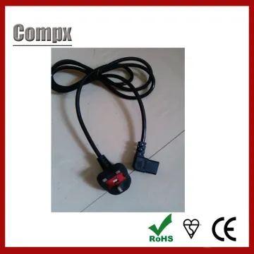 UK BS Standard 3 pin plug british power cord with plug
