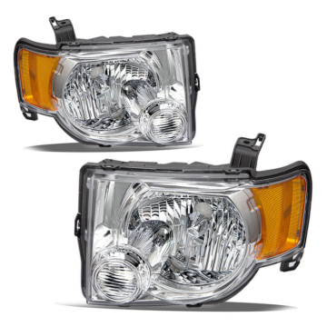 2008-2012 Ford Escape F02502229（左+右）のクロムハウジングハロゲンヘッドライトの交換