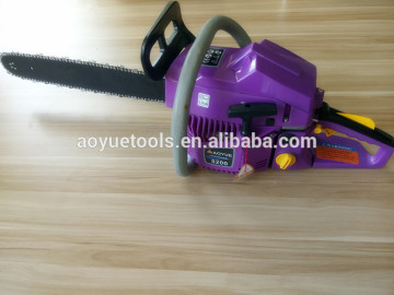 wooden gasoline chainsaw 52cc with high quality.