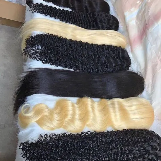Lace Frontal Human Hair Wigs For Women Pre-Plucked Straight Brazilian Virgin Lace Closure Wig With Baby Hair Bleached Knots