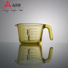 Home Kitchen Glass Measuring Mugs With Handle