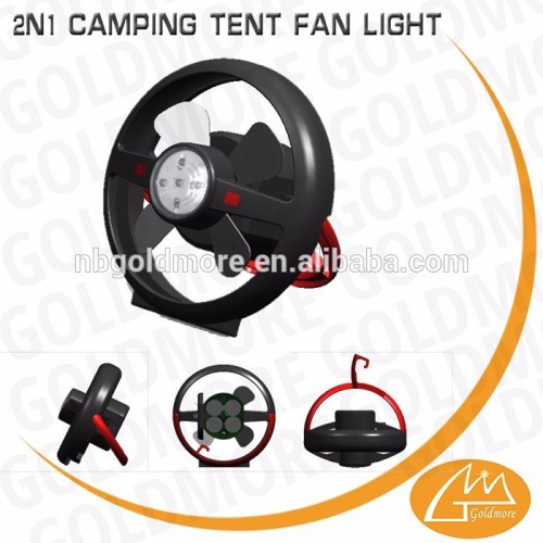 GOLDMORE2 10PCS LED camping light with fan and hook, 2 in1fan camping lantern,led fan tent light