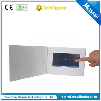 HD Digital Touch Screen Customized Colorful printing festival video brochure