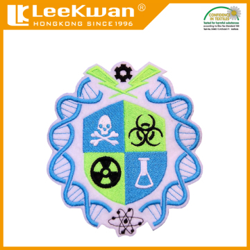 Washable high quality embroidered applique with iron-on backing