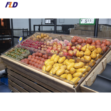 Wooden Metal Kitchen Fruit and Vegetable Rack Stand for Supermarket Grocery Stores at Competitive Prices