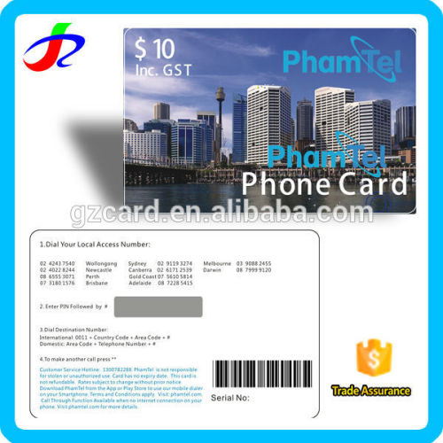 Printing Good Quality Scratch Card Art Paper Prepaid Scratch Card/phone Card/calling Card